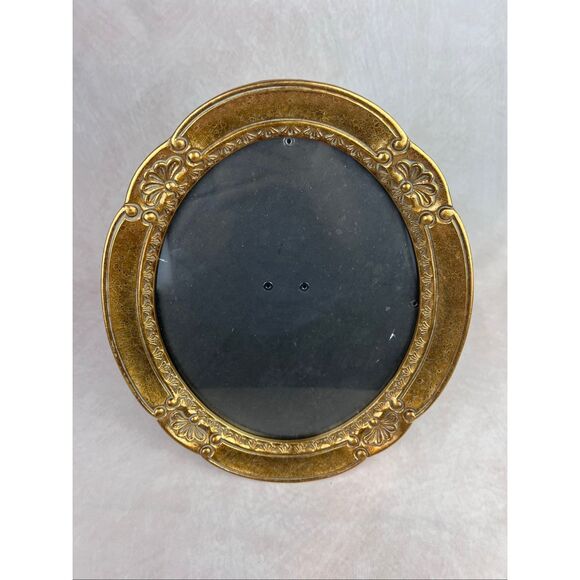 Vintage Ornate Gold Toned Oval Picture Frame - Picture 3 of 5